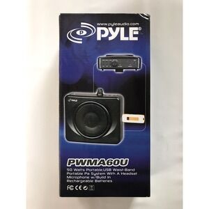 Pyle PWMA60UB Portable PA Waist-Band Speaker W/ Headset Microphone USB & Aux-In